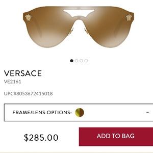 Brand new, never worn Versace sunglasses